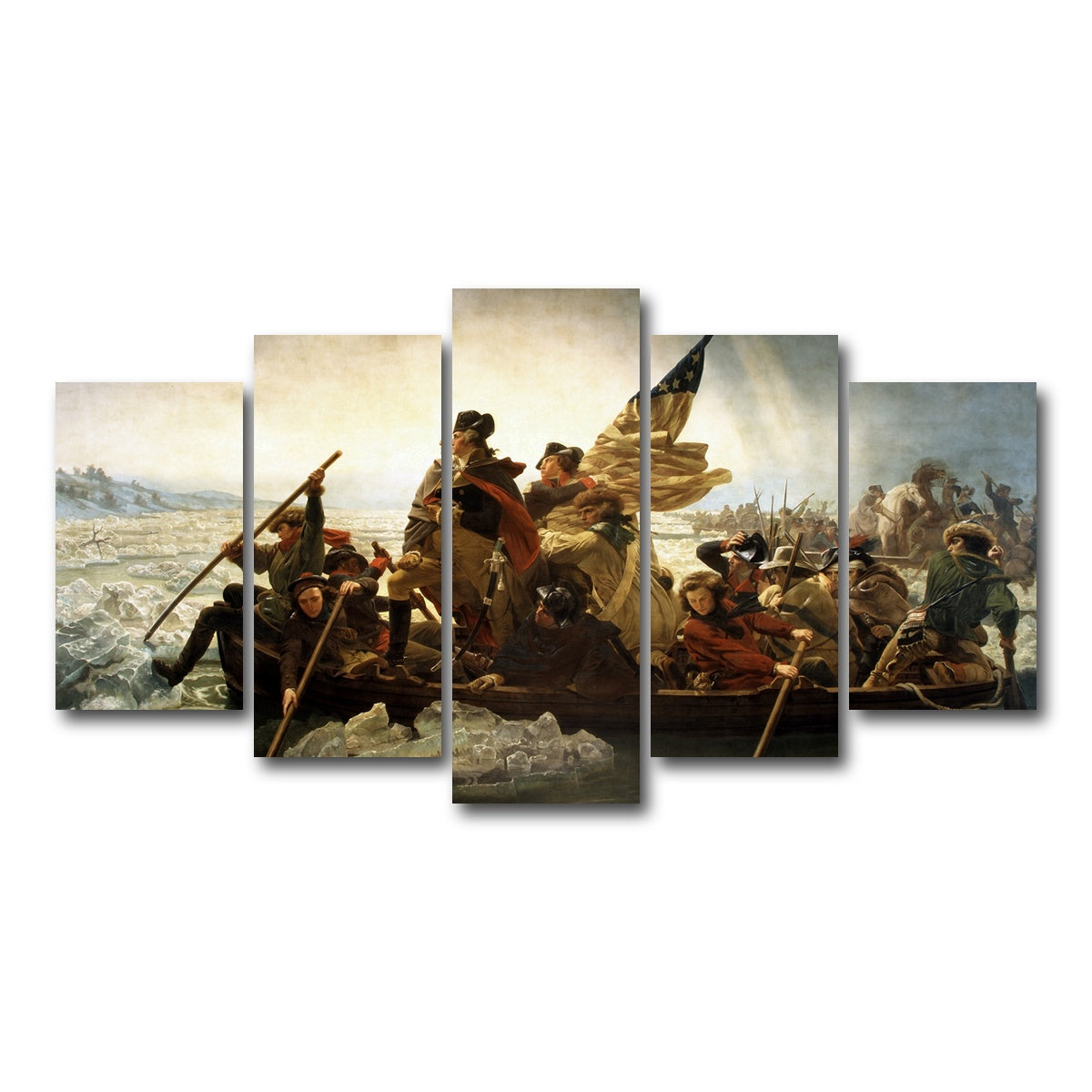 AUTO-MOCKUP WHITE | Washington Crossing the Delaware | 5 Piece | Gallery Wrap Canvas | group=5_normal