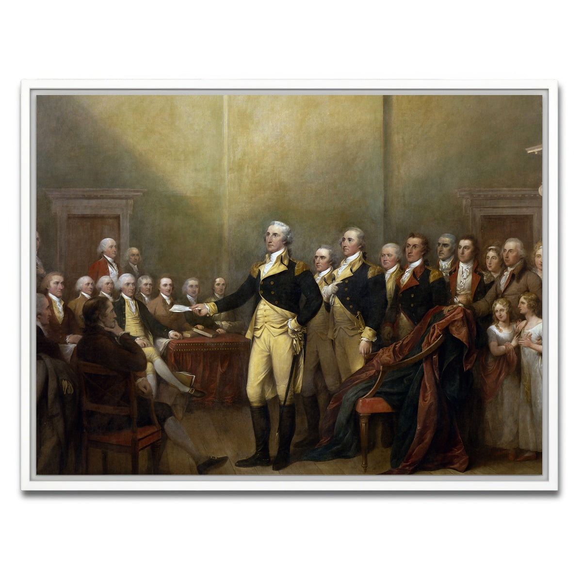 AUTO-MOCKUP WHITE | Washington Resignation | 1 Piece | White Framed Canvas | group=4x3