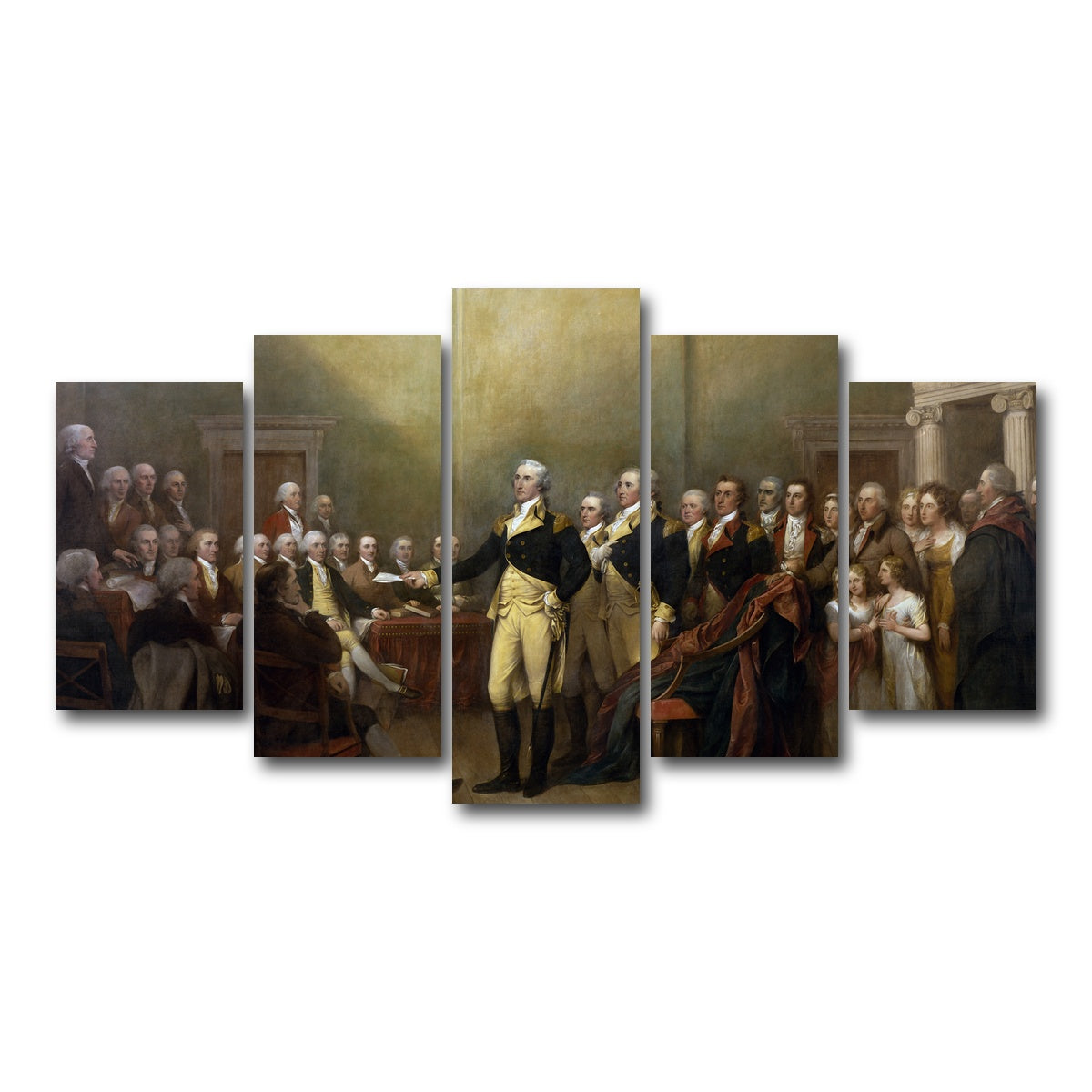 AUTO-MOCKUP WHITE | Washington Resignation | 5 Piece | Gallery Wrap Canvas | group=5_normal