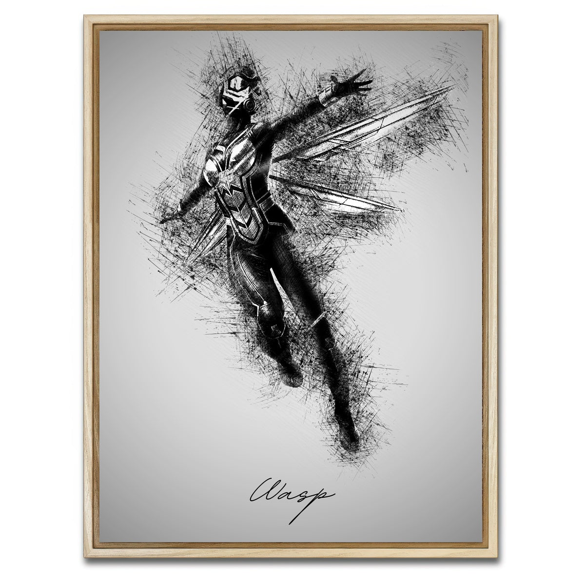 AUTO-MOCKUP WHITE | Wasp | 1 Piece | Natural Framed Canvas | group=3x4