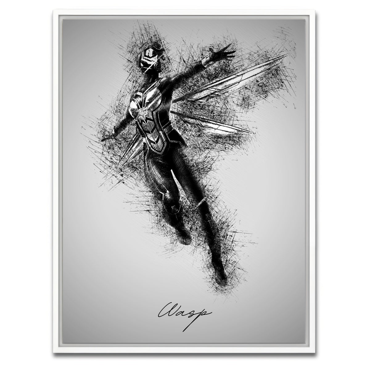 AUTO-MOCKUP WHITE | Wasp | 1 Piece | White Framed Canvas | group=3x4