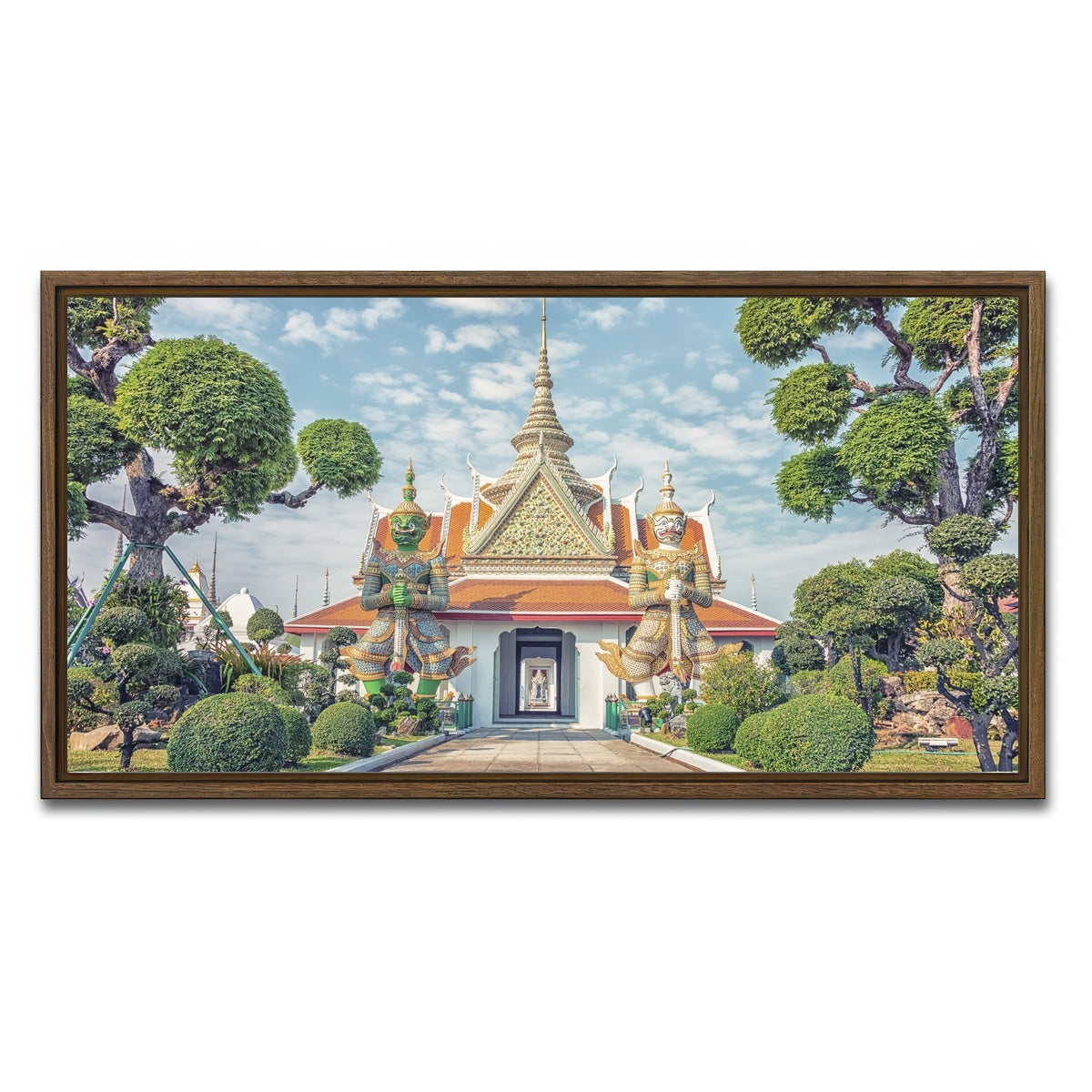 AUTO-MOCKUP WHITE | Wat Arun | 1 Piece | Walnut Framed Canvas | group=2x1