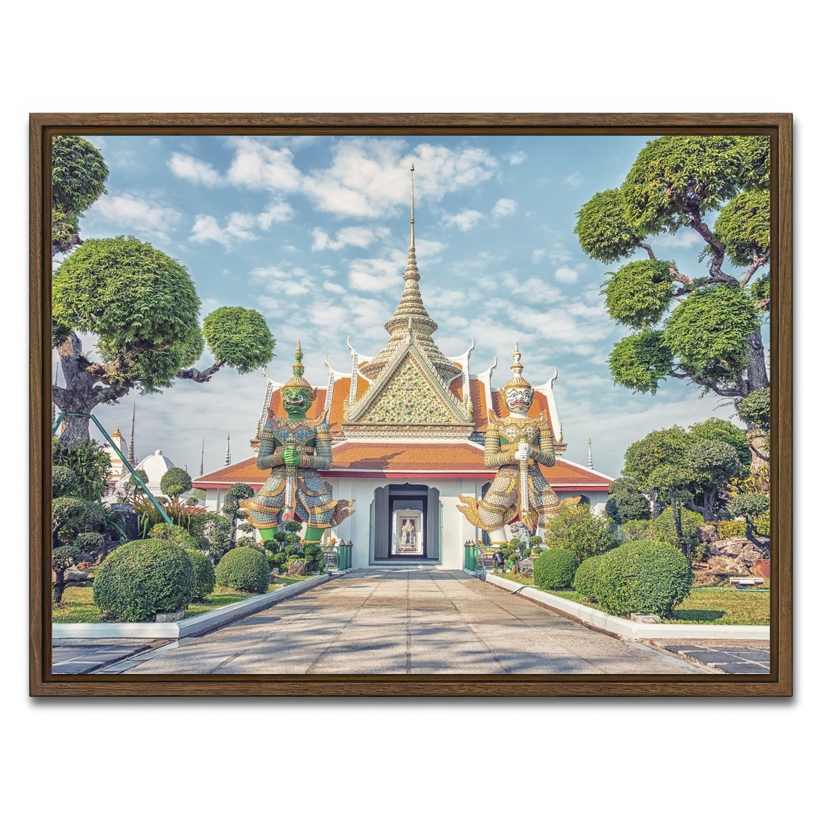 AUTO-MOCKUP WHITE | Wat Arun | 1 Piece | Walnut Framed Canvas | group=4x3