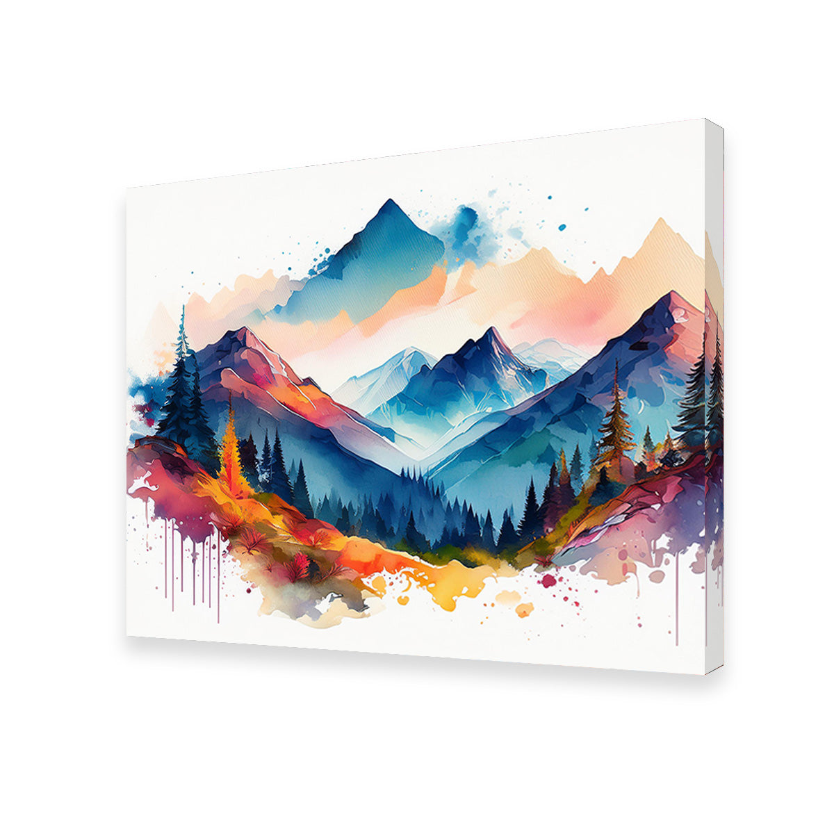 Water Color Mountain Wall Art