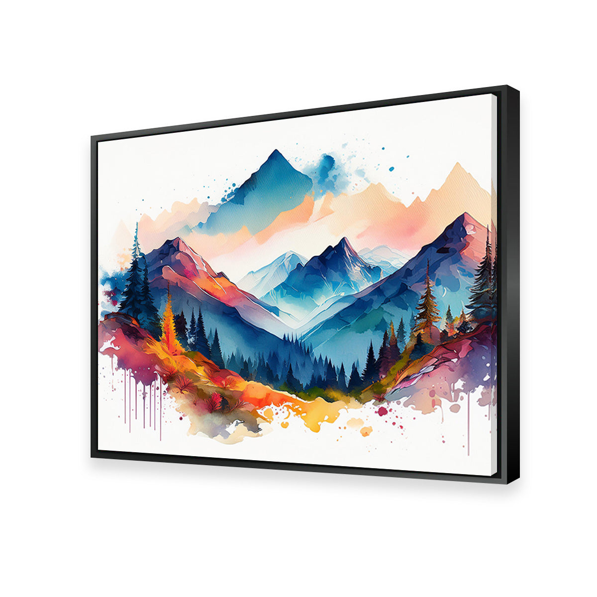 Water Color Mountain Wall Art