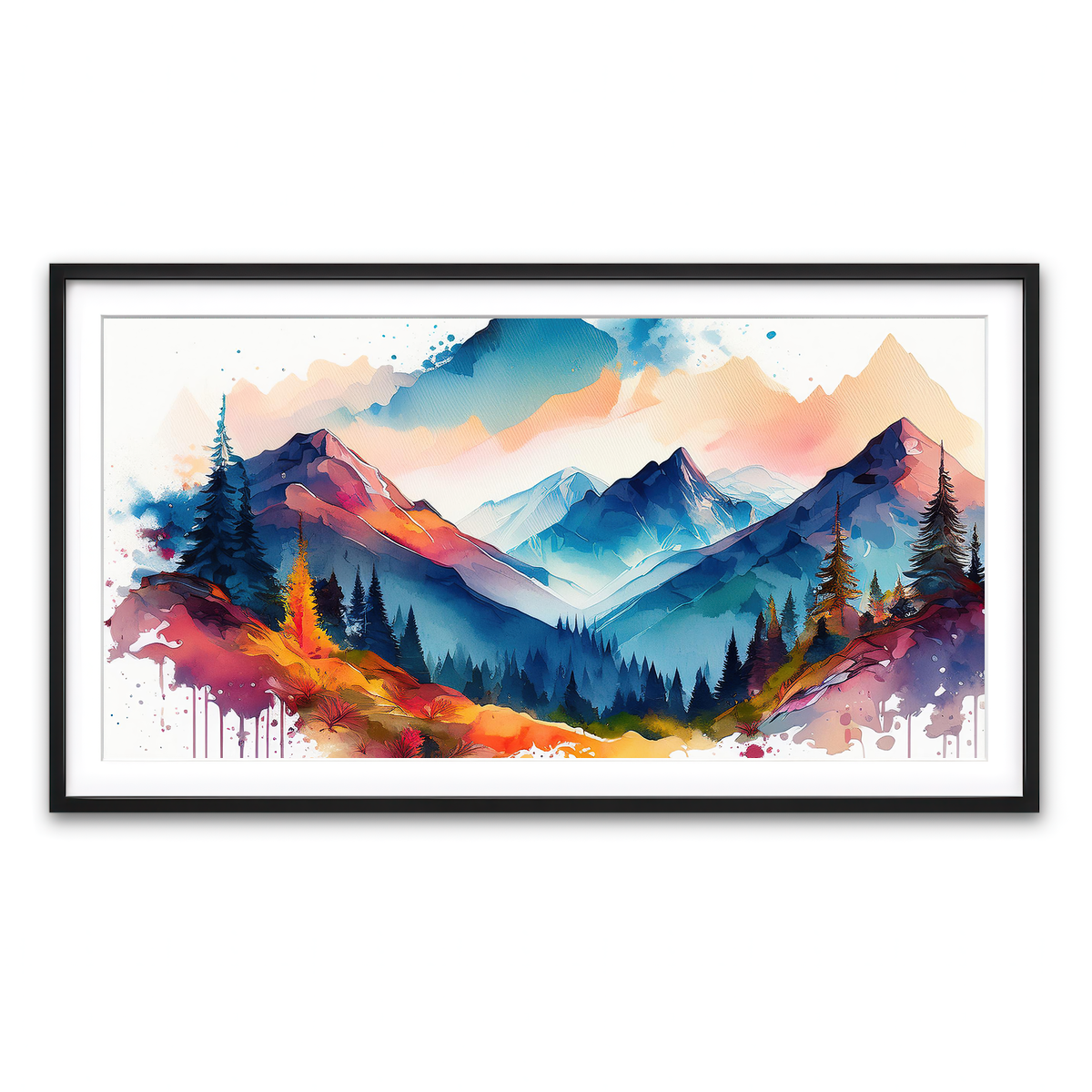 Framed Print 2x1 Black