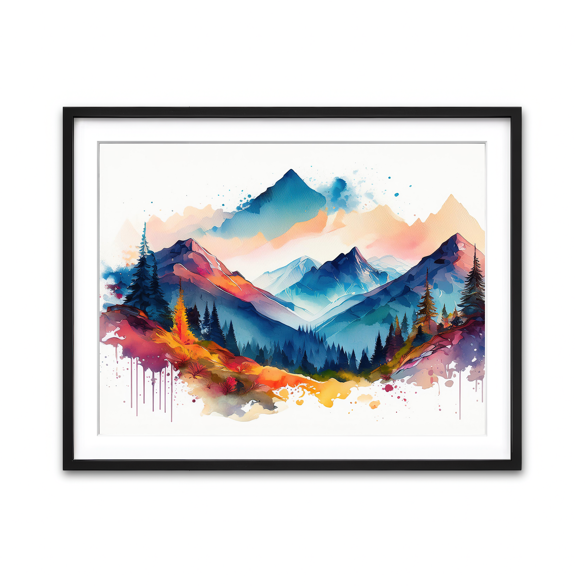 Framed Print 4x3 Black