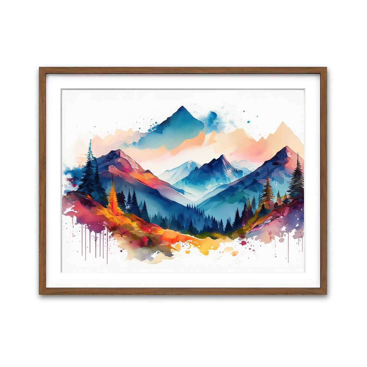 Framed Print 4x3 Walnut