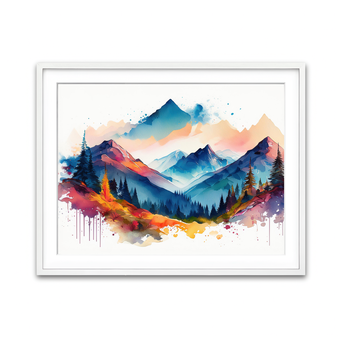 Framed Print 4x3 White