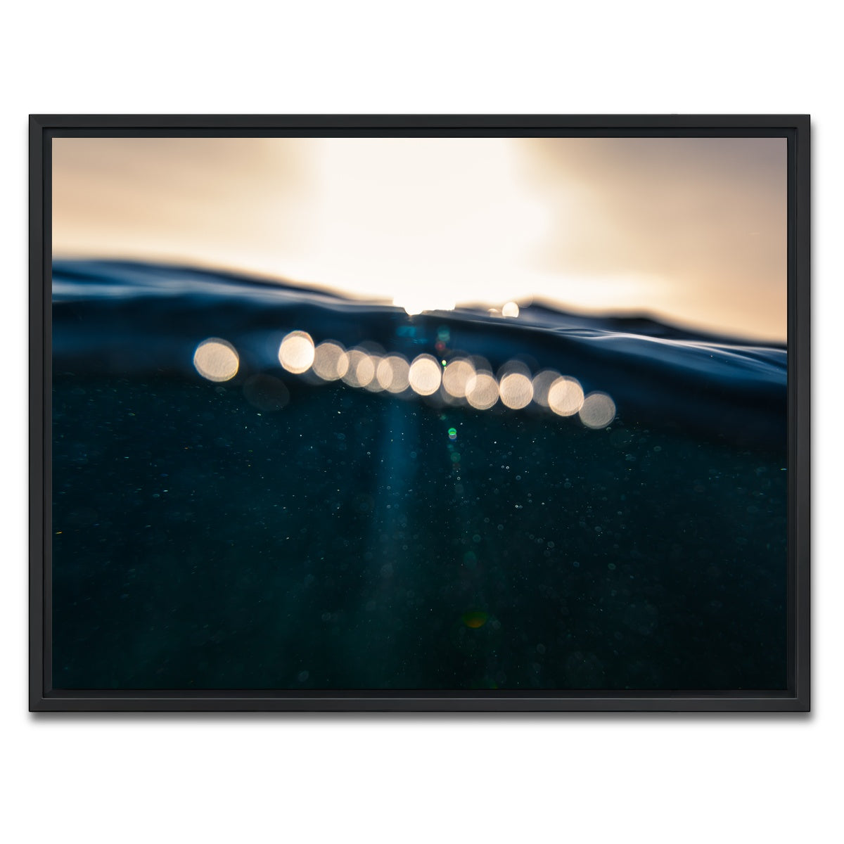 AUTO-MOCKUP WHITE | Water and Light | 1 Piece | Black Framed Canvas | group=4x3