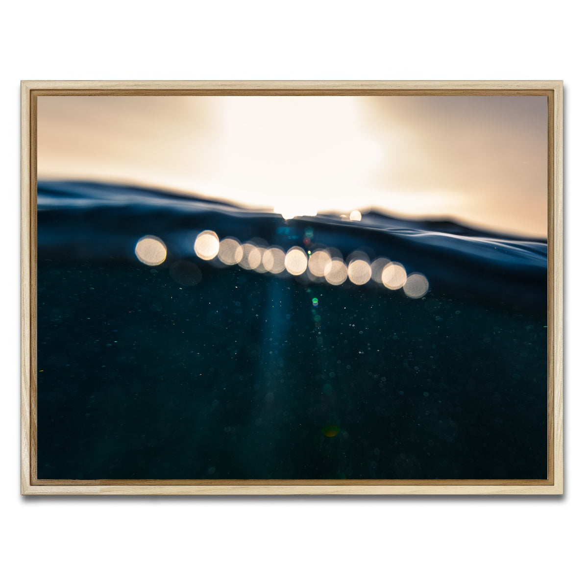 AUTO-MOCKUP WHITE | Water and Light | 1 Piece | Natural Framed Canvas | group=4x3