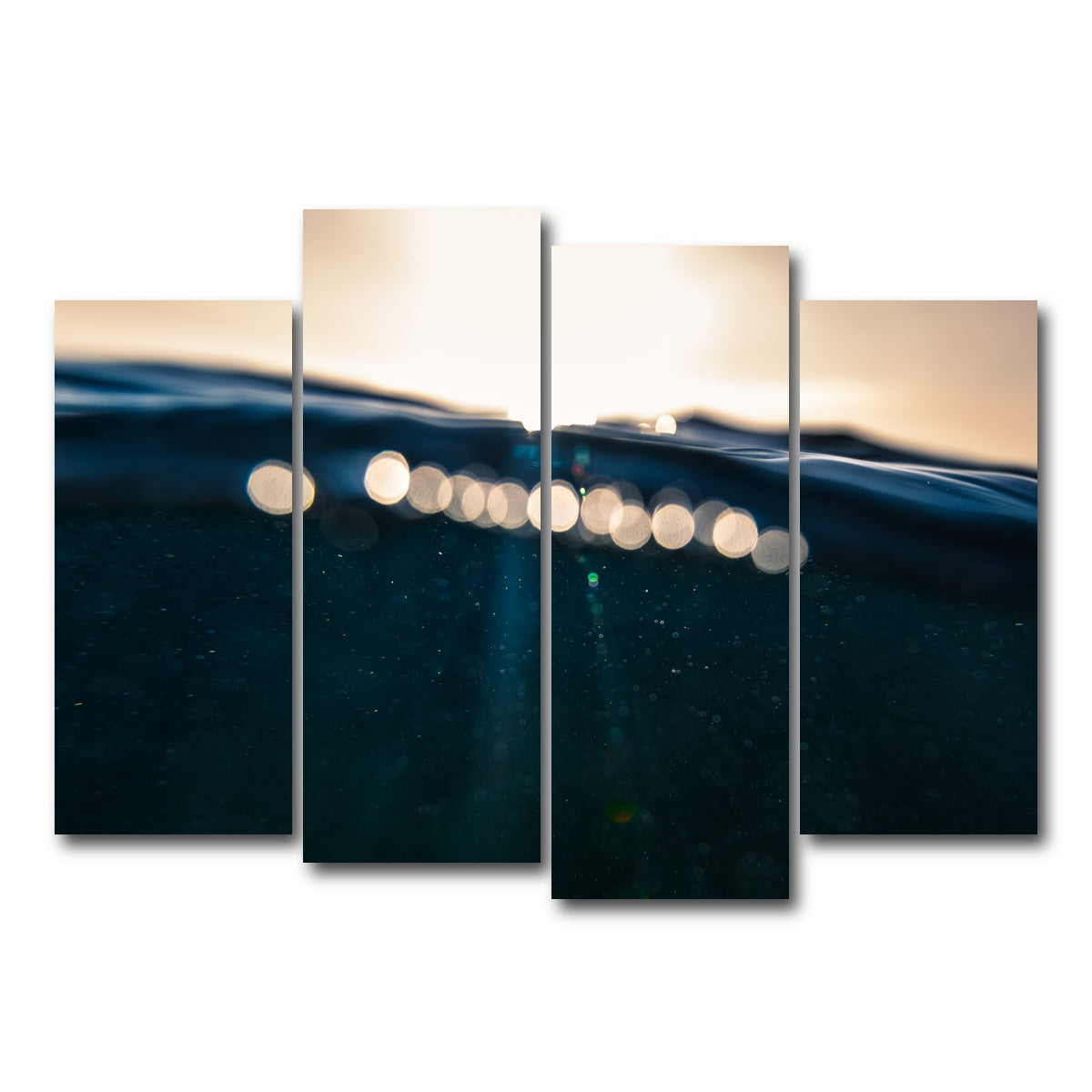 AUTO-MOCKUP WHITE | Water and Light | 4 Piece | Gallery Wrap Canvas | group=4_normal