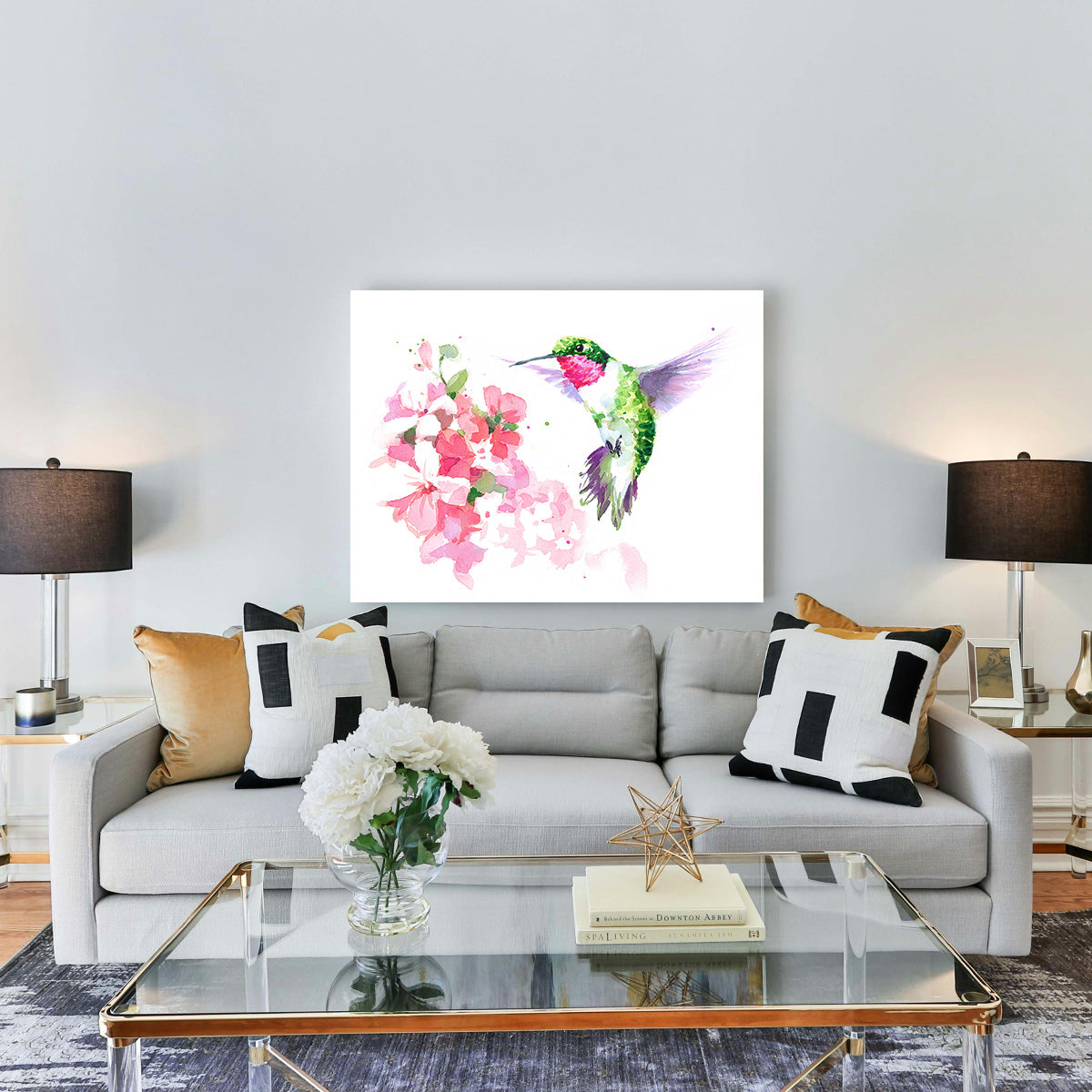 Watercolor Hummingbird Wall Art