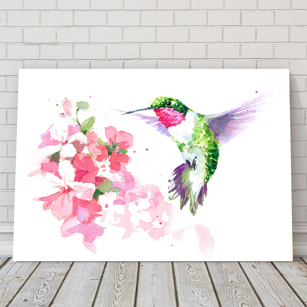 Watercolor Hummingbird Wall Art