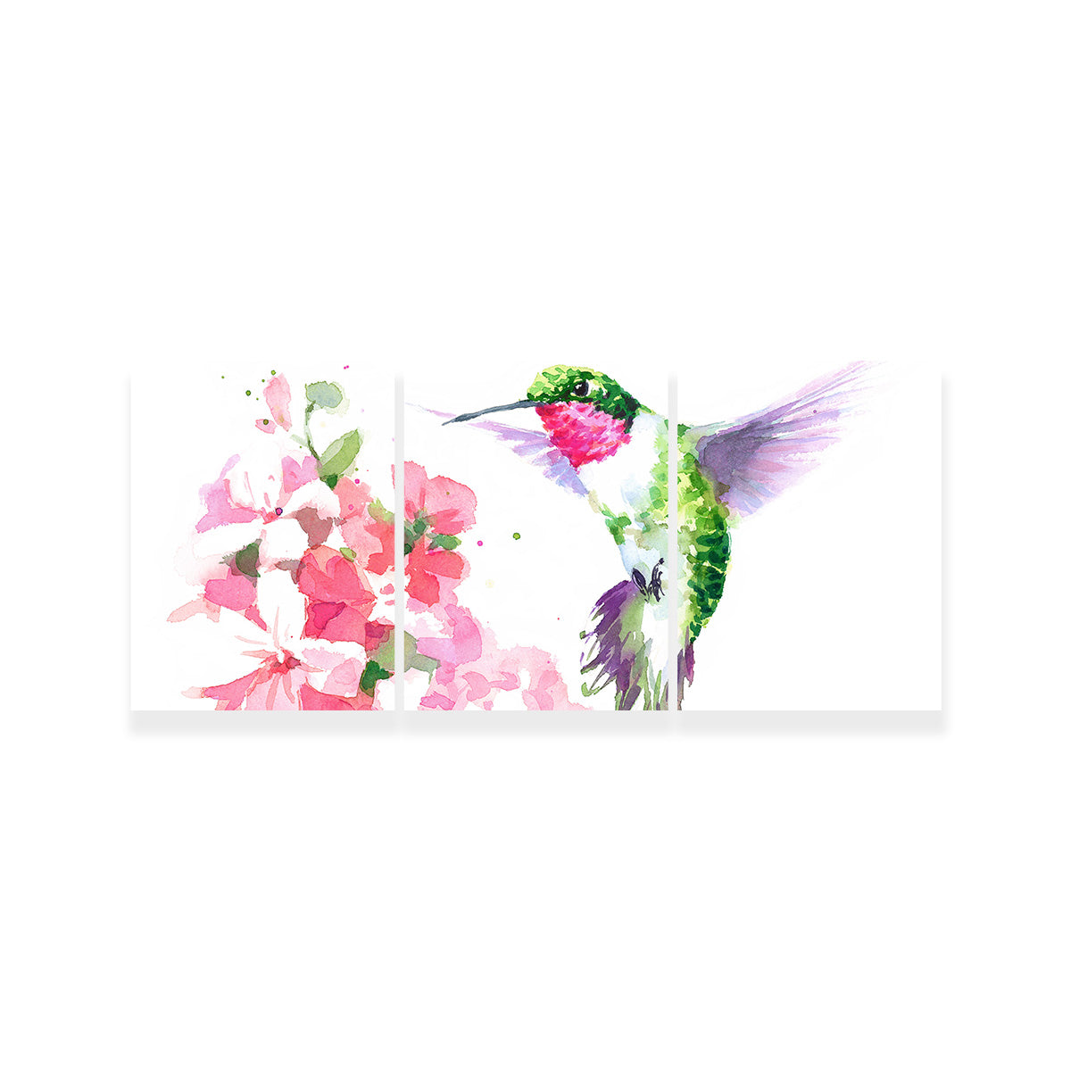 Watercolor Hummingbird Wall Art