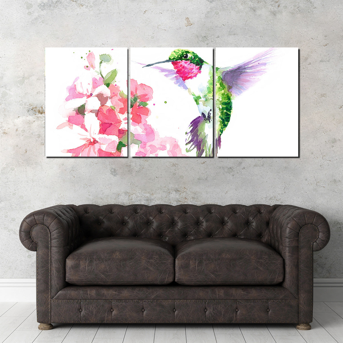 Watercolor Hummingbird Wall Art