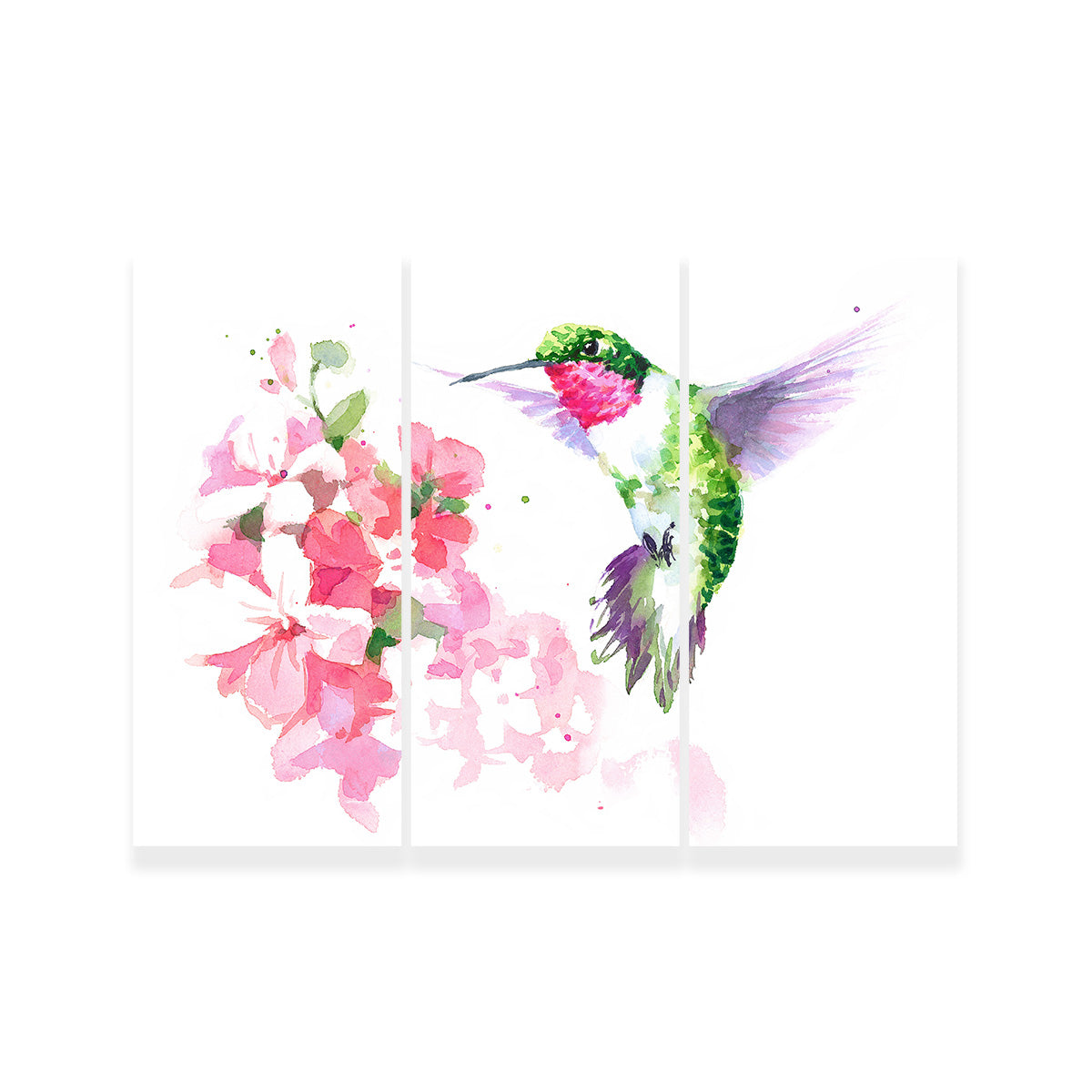 Watercolor Hummingbird Wall Art