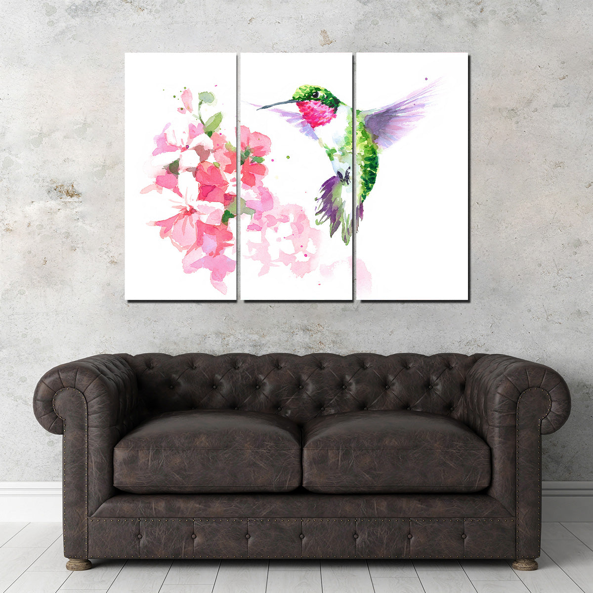 Watercolor Hummingbird Wall Art