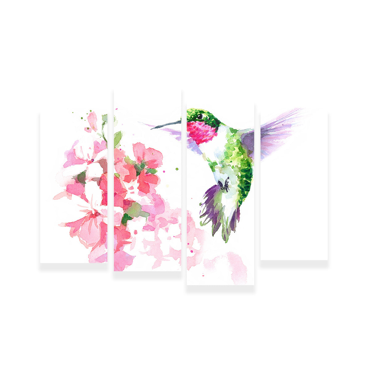 Watercolor Hummingbird Wall Art