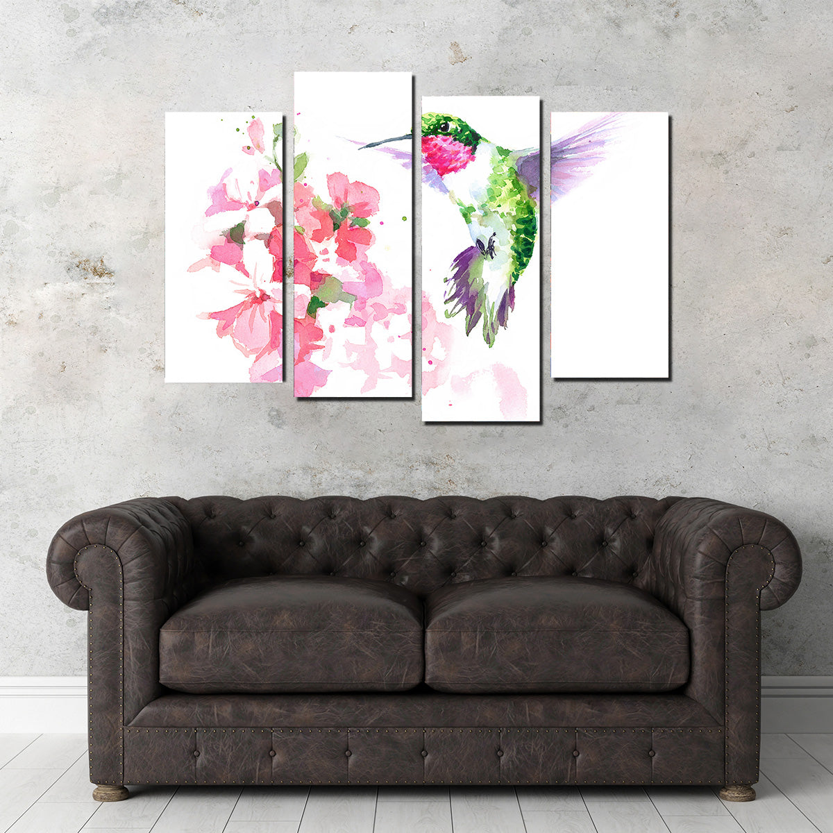 Watercolor Hummingbird Wall Art