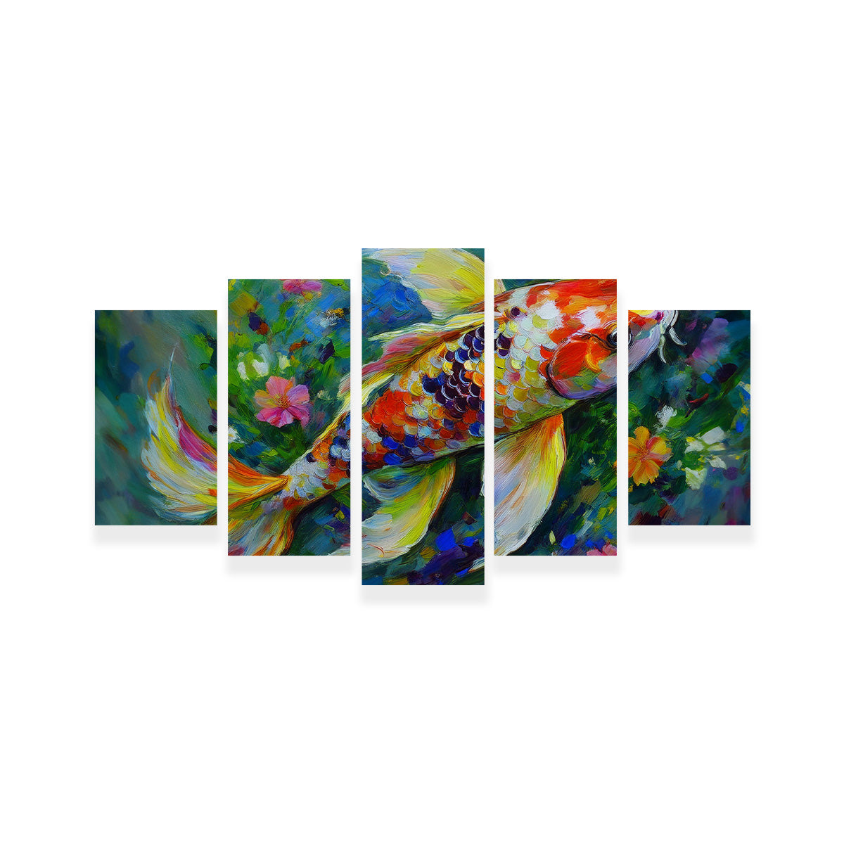 Watercolor Koi Fish Wall Art
