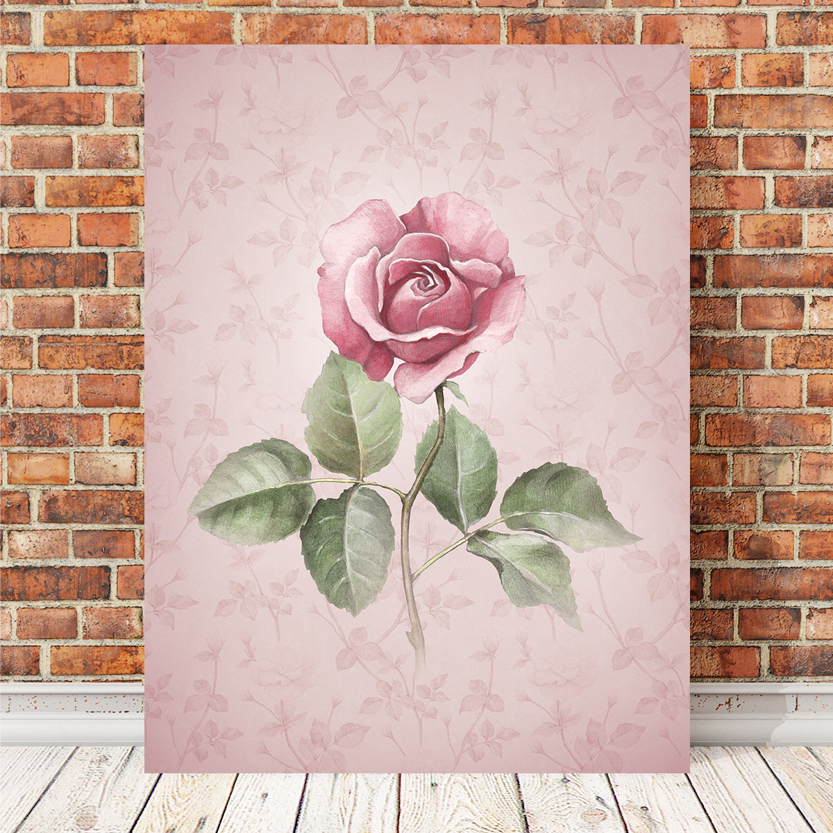 Watercolor Rose Wall Art