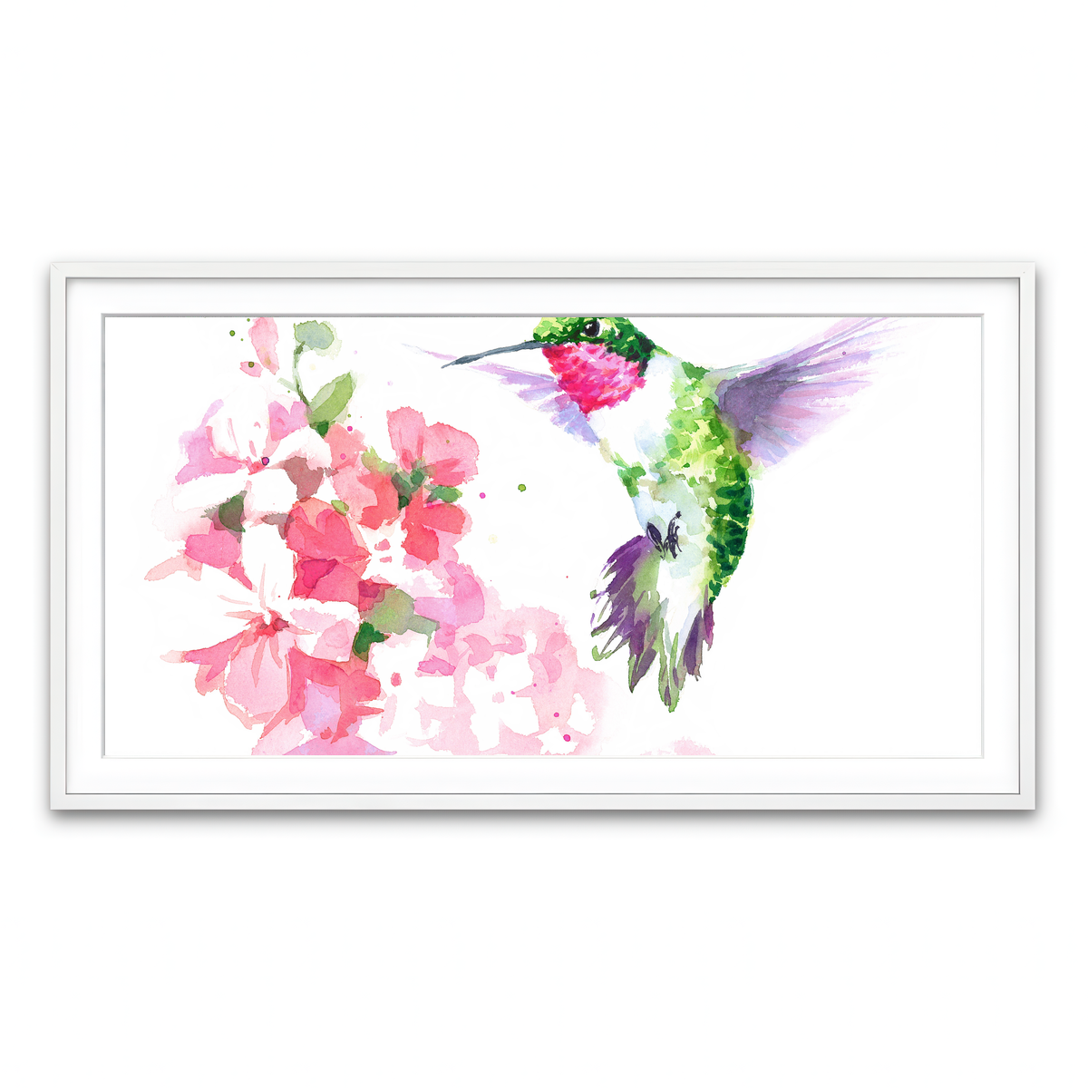 Framed Print 2x1 White