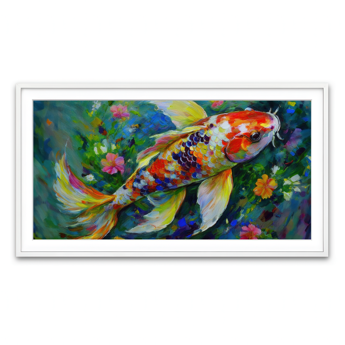 Framed Print 2x1 White