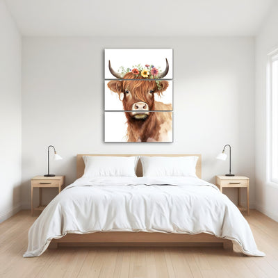 AUTO-MOCKUP ROOM | Watercolor Scottish highland cow