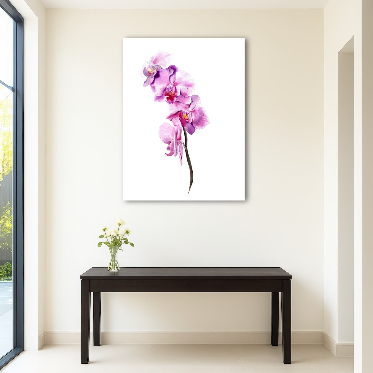 Watercolor Orchid Wall Art