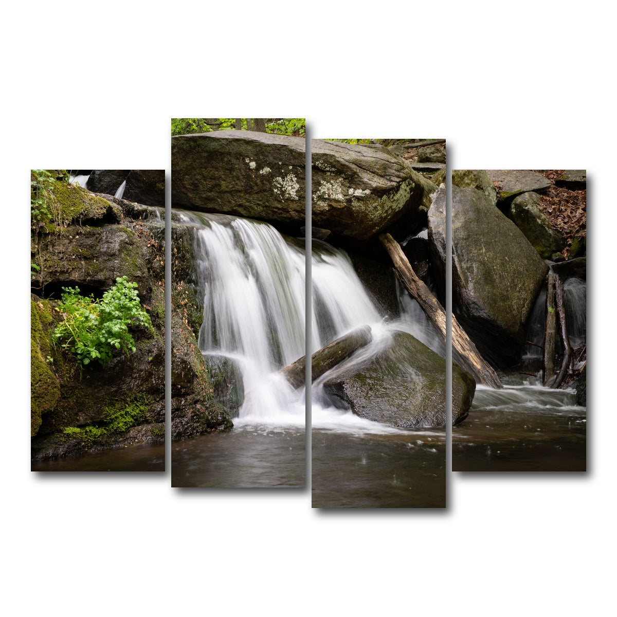 AUTO-MOCKUP WHITE | Waterfall Portrait | 4 Piece | Gallery Wrap Canvas | group=4_normal