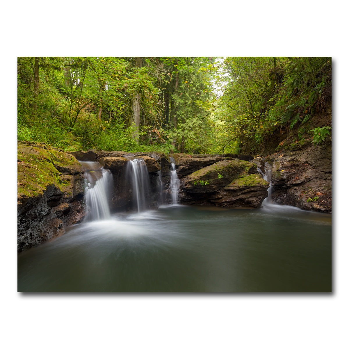 AUTO-MOCKUP WHITE | Waterfall at Rock Creek | 1 Piece | Gallery Wrap Canvas | group=4x3