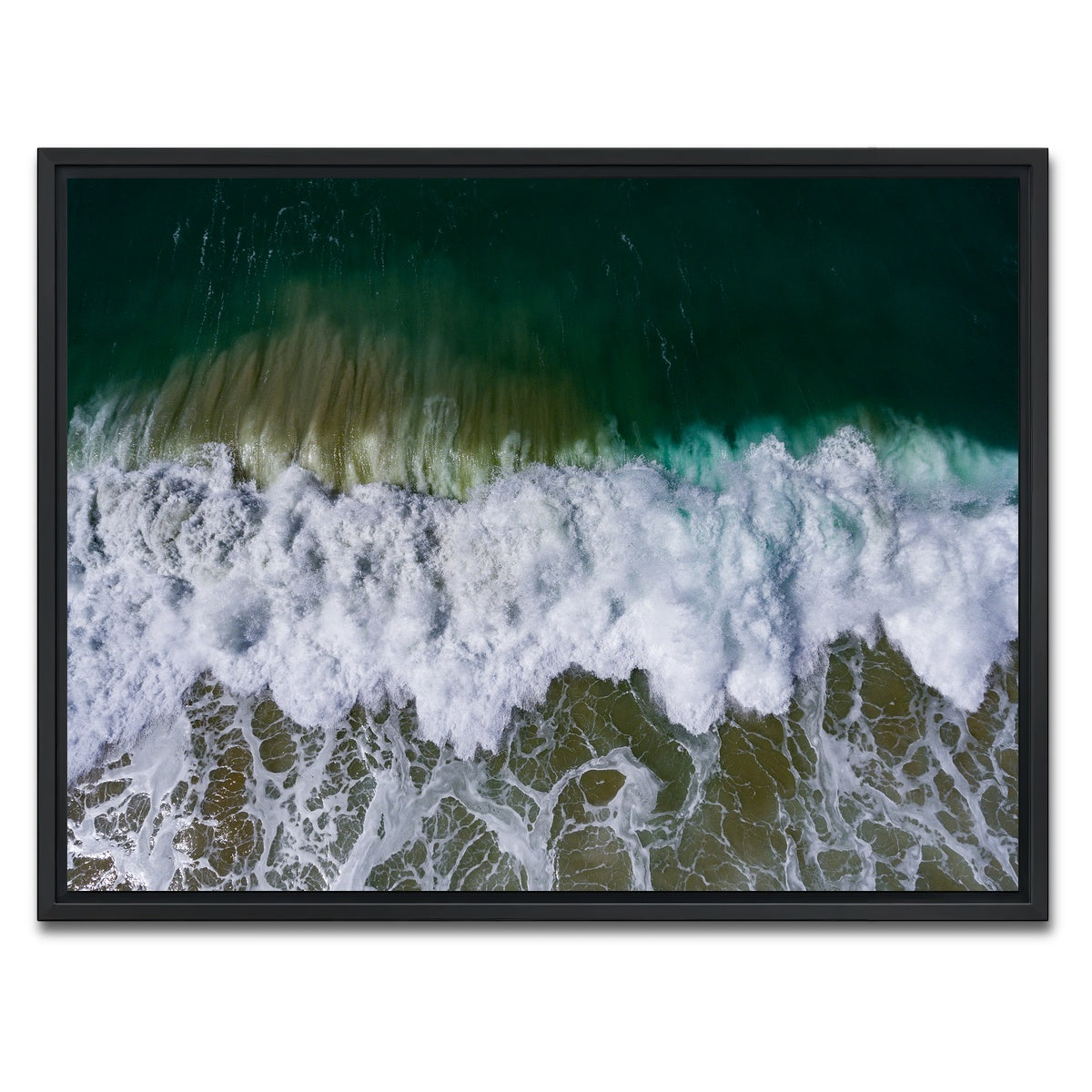 AUTO-MOCKUP WHITE | Wave Crash | 1 Piece | Black Framed Canvas | group=4x3