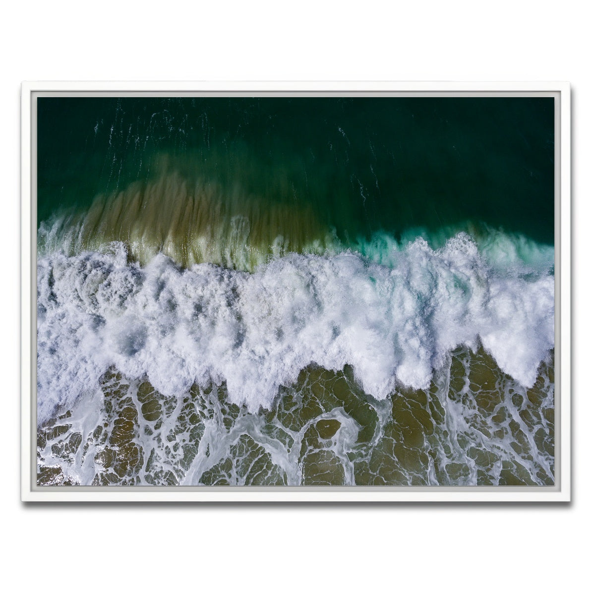 AUTO-MOCKUP WHITE | Wave Crash | 1 Piece | White Framed Canvas | group=4x3
