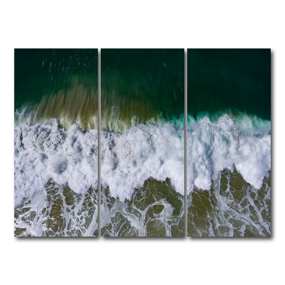 AUTO-MOCKUP WHITE | Wave Crash | 3 Piece | Gallery Wrap Canvas | group=8x18