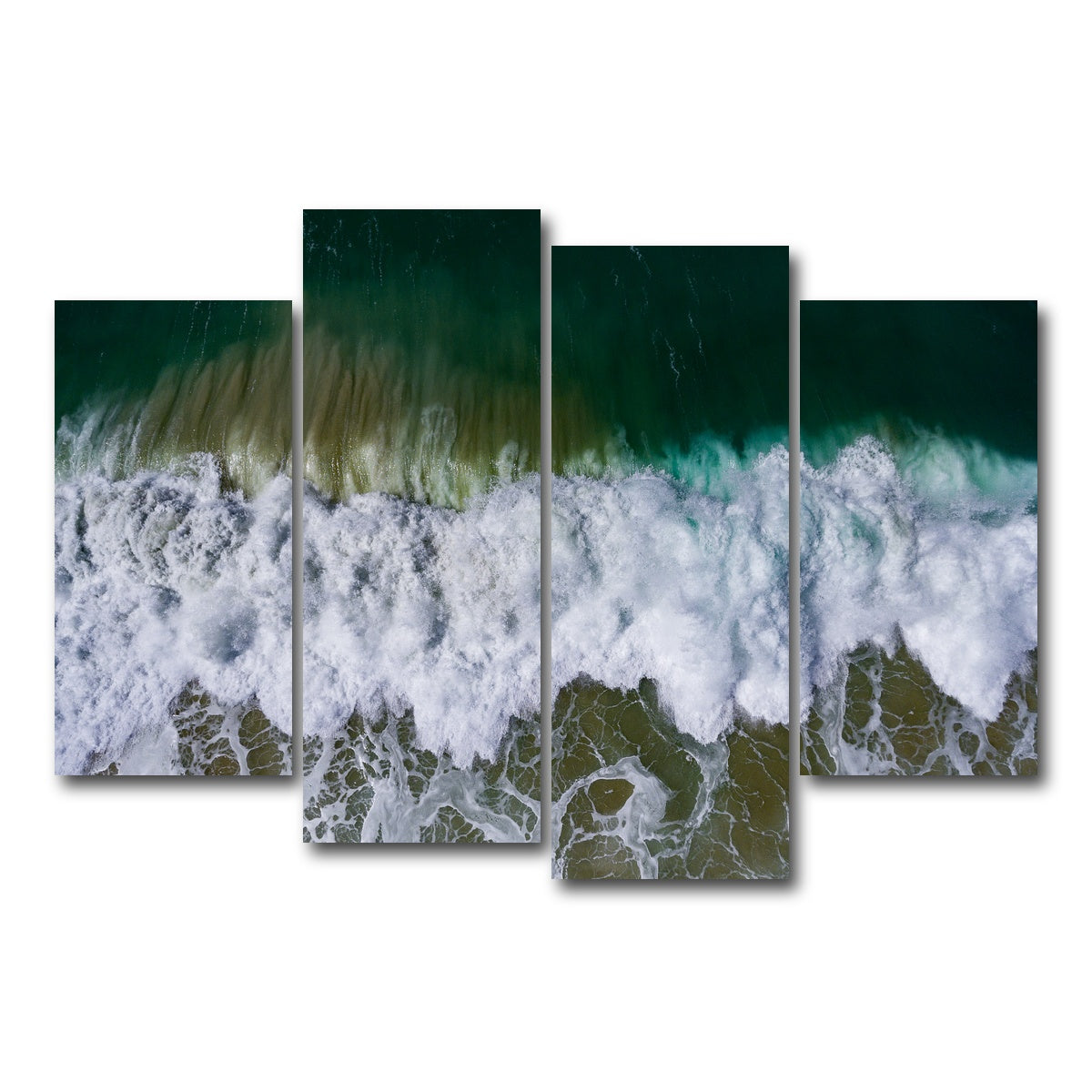 AUTO-MOCKUP WHITE | Wave Crash | 4 Piece | Gallery Wrap Canvas | group=4_short