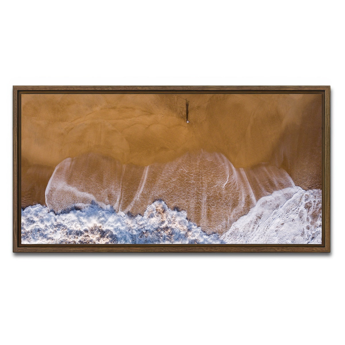 AUTO-MOCKUP WHITE | Wave Watcher | 1 Piece | Walnut Framed Canvas | group=2x1