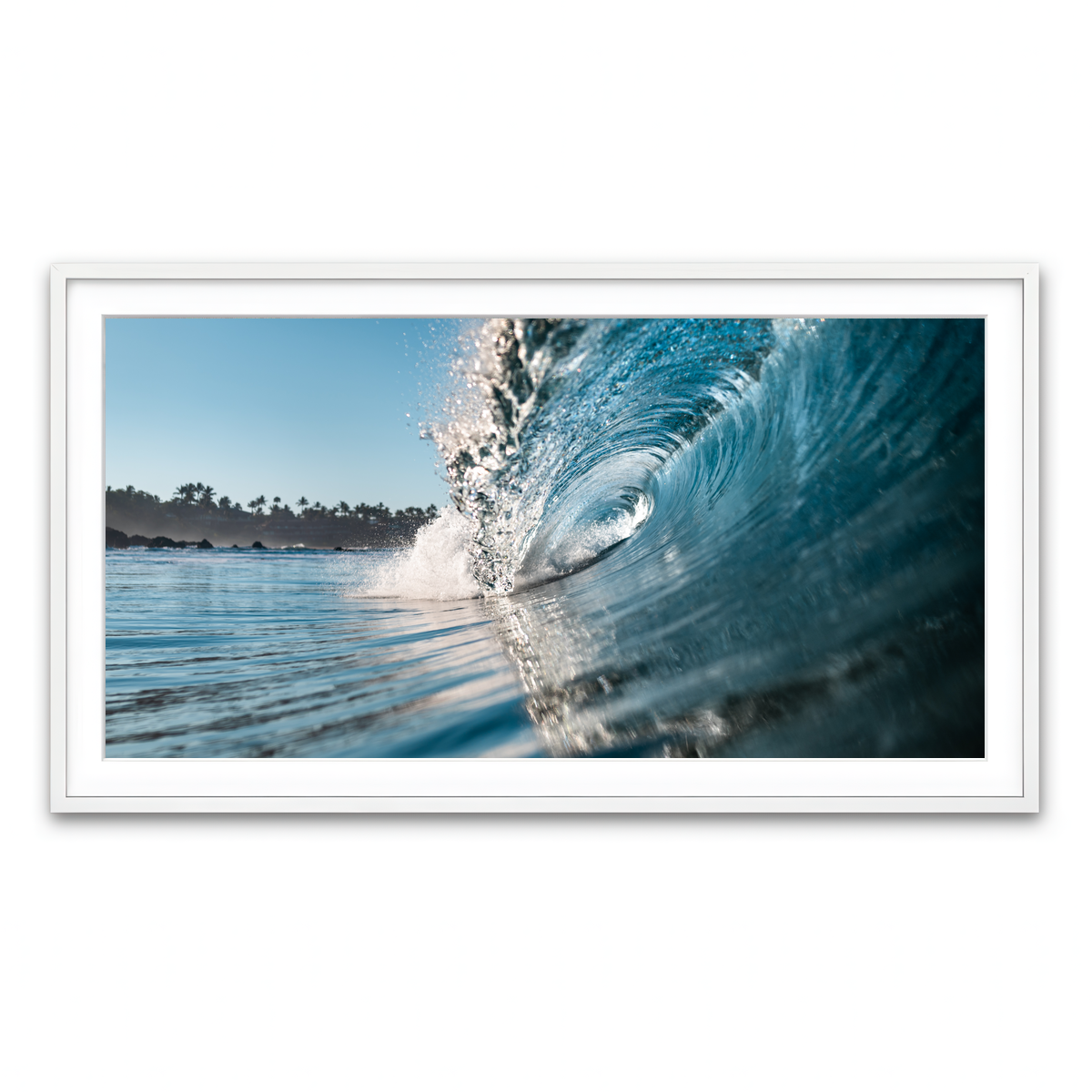 Framed Print 2x1 White
