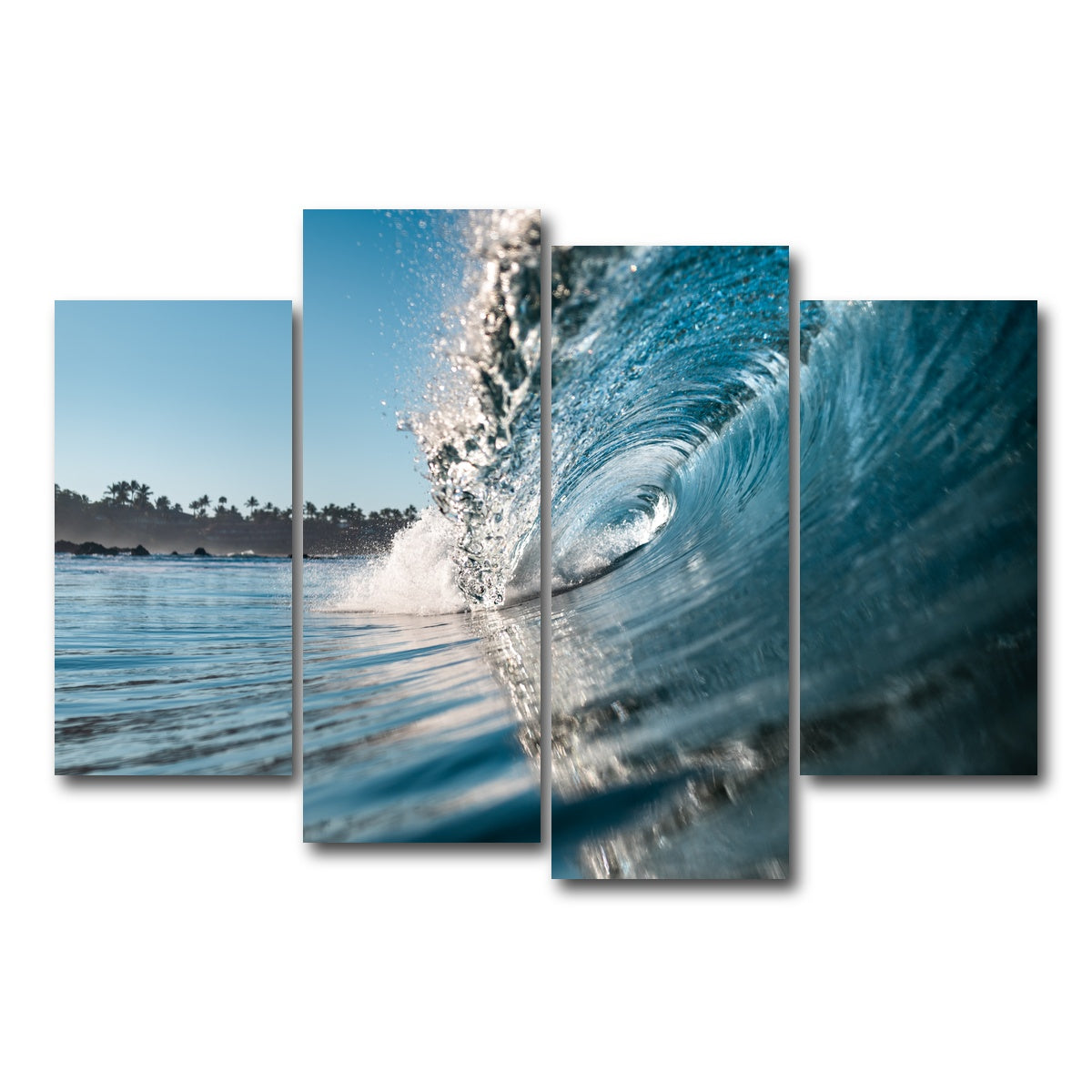 AUTO-MOCKUP WHITE | Wave | 4 Piece | Gallery Wrap Canvas | group=4_short