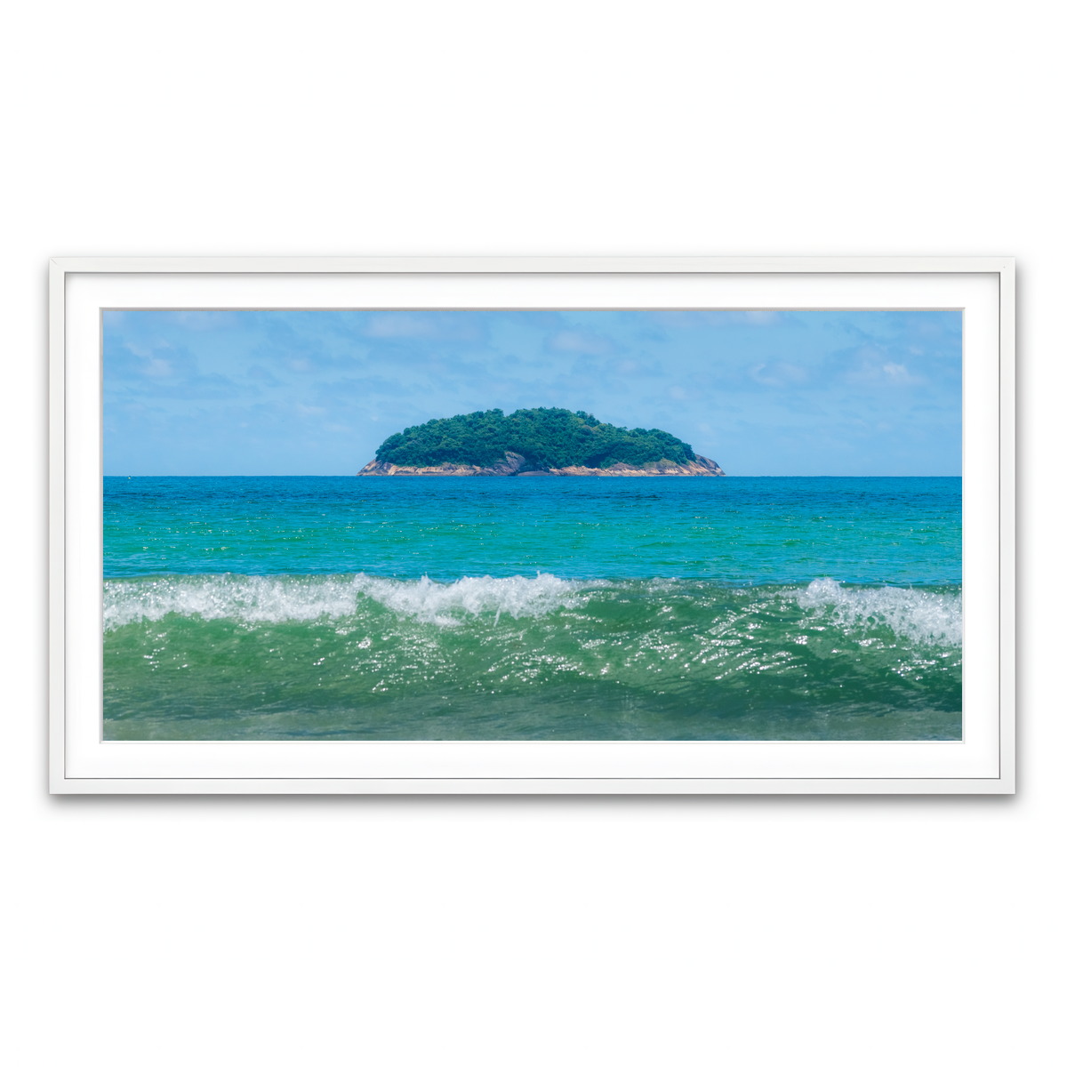 Framed Print 2x1 White