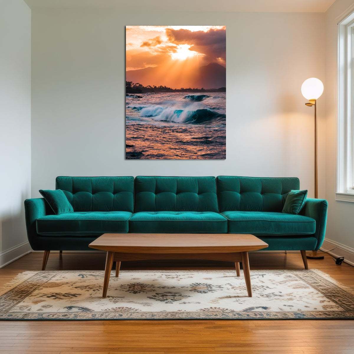 AUTO-MOCKUP ROOM | Waves at Sunset
