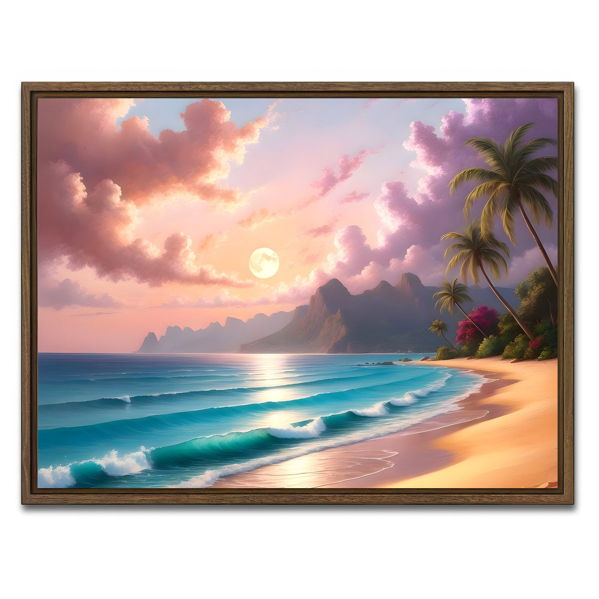 AUTO-MOCKUP WHITE | Waves of Serenity | 1 Piece | Walnut Framed Canvas | group=4x3