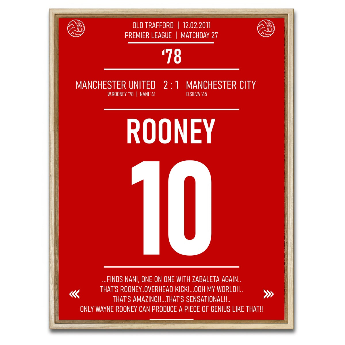 AUTO-MOCKUP WHITE | Wayne Rooney | 1 Piece | Natural Framed Canvas | group=3x4