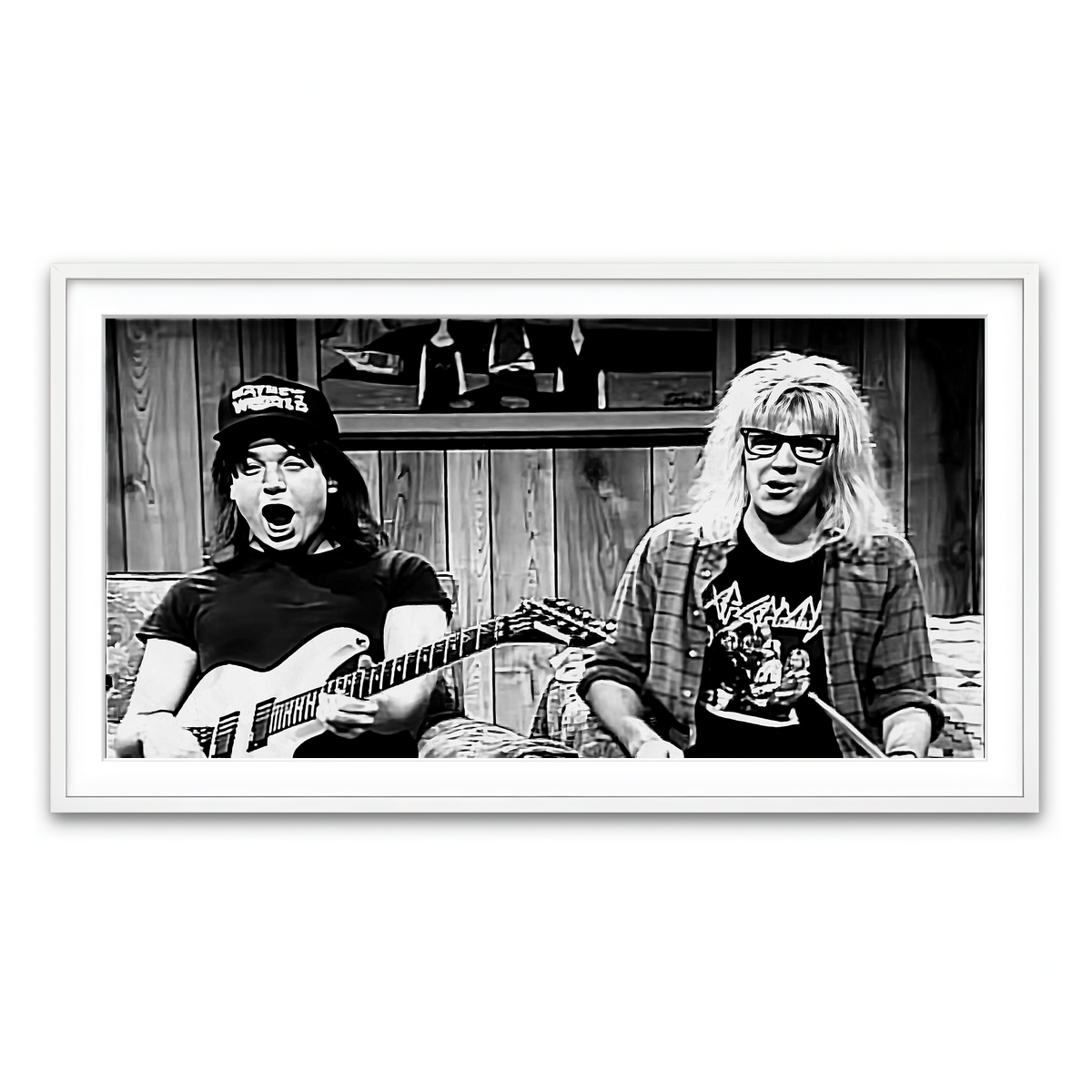 Framed Print 2x1 White