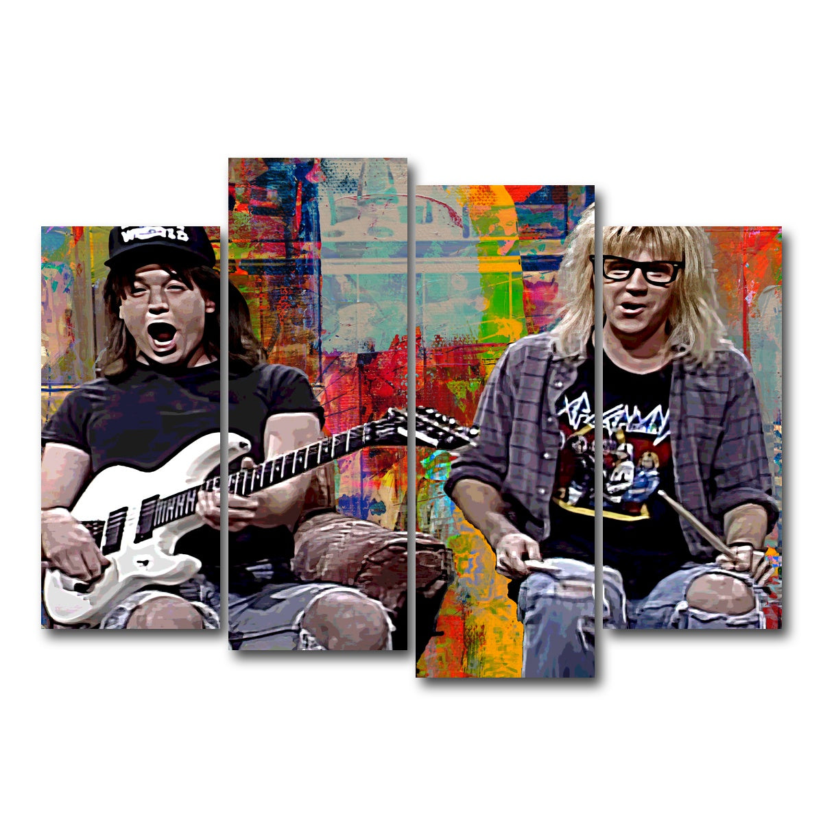 AUTO-MOCKUP WHITE | Wayne's World | 4 Piece | Gallery Wrap Canvas | group=4_normal
