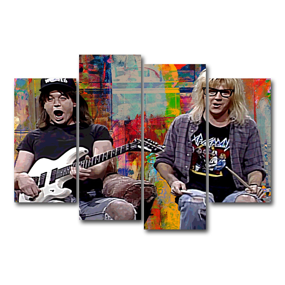 AUTO-MOCKUP WHITE | Wayne's World | 4 Piece | Gallery Wrap Canvas | group=4_short