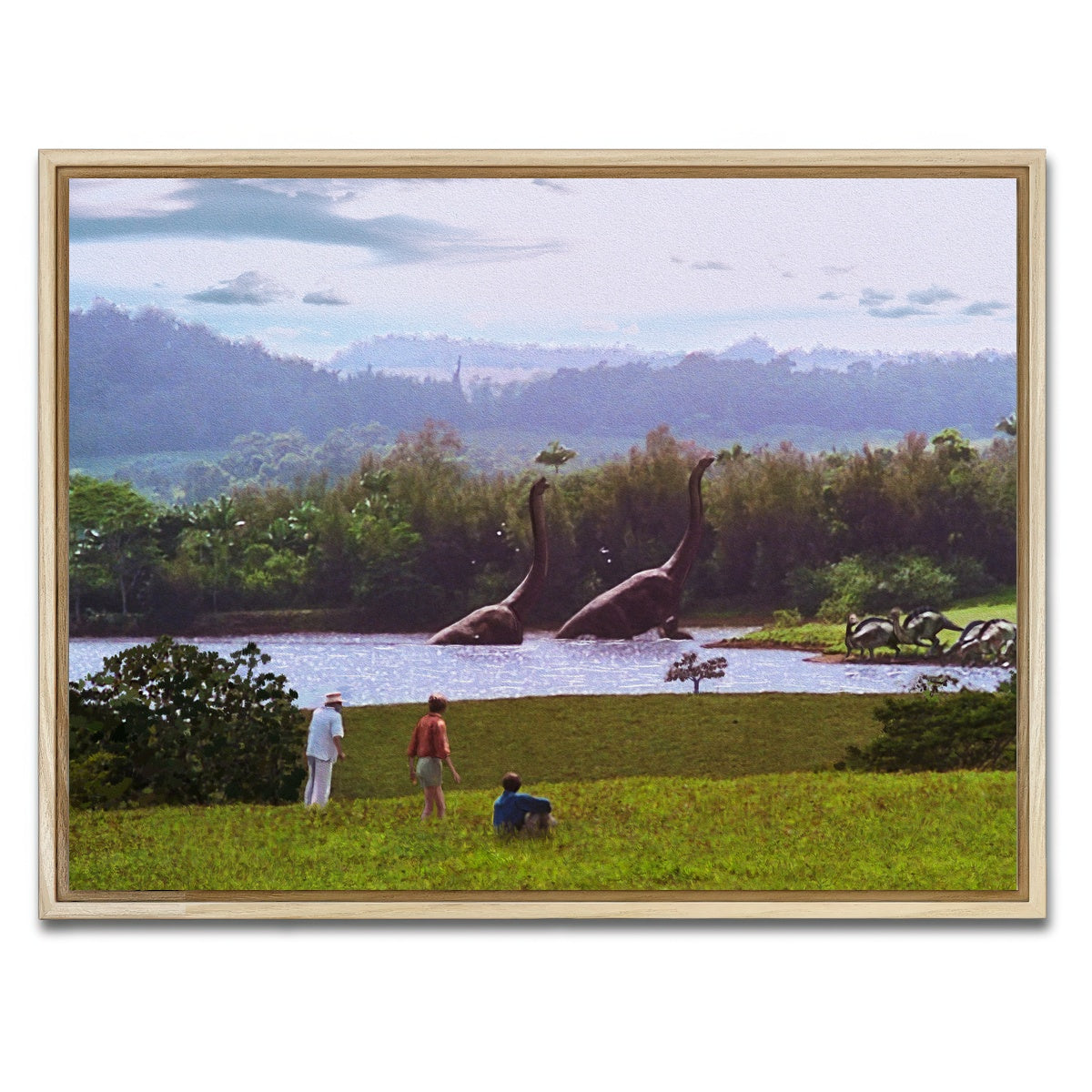 AUTO-MOCKUP WHITE | Welcome to Jurassic Park | 1 Piece | Natural Framed Canvas | group=4x3