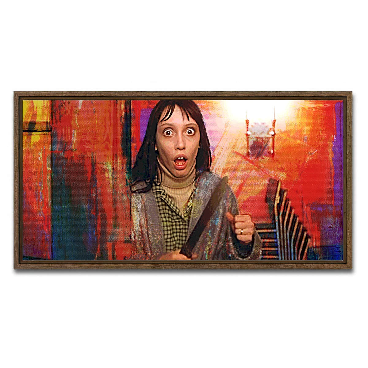 AUTO-MOCKUP WHITE | Wendy Terrified | 1 Piece | Walnut Framed Canvas | group=2x1