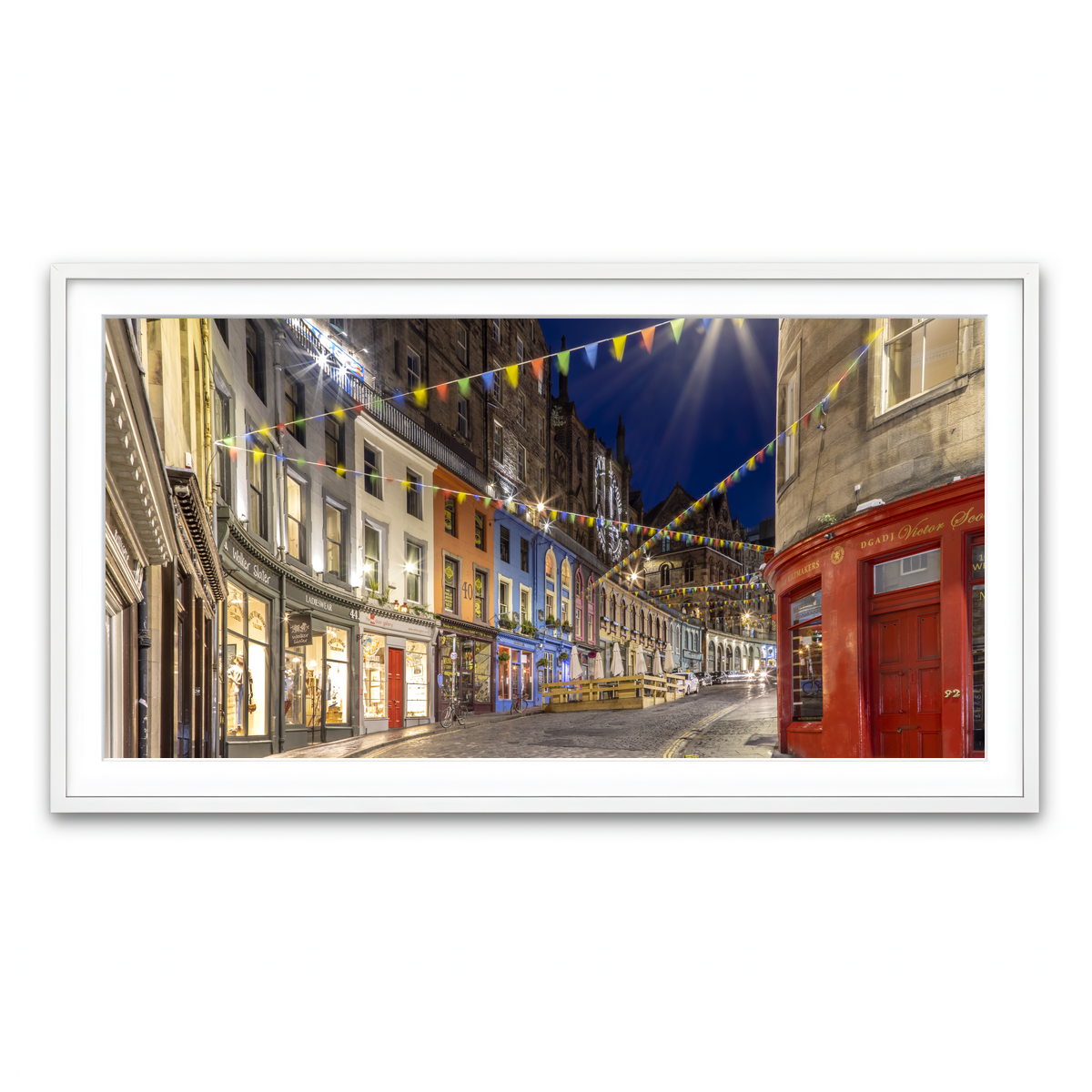 Framed Print 2x1 White