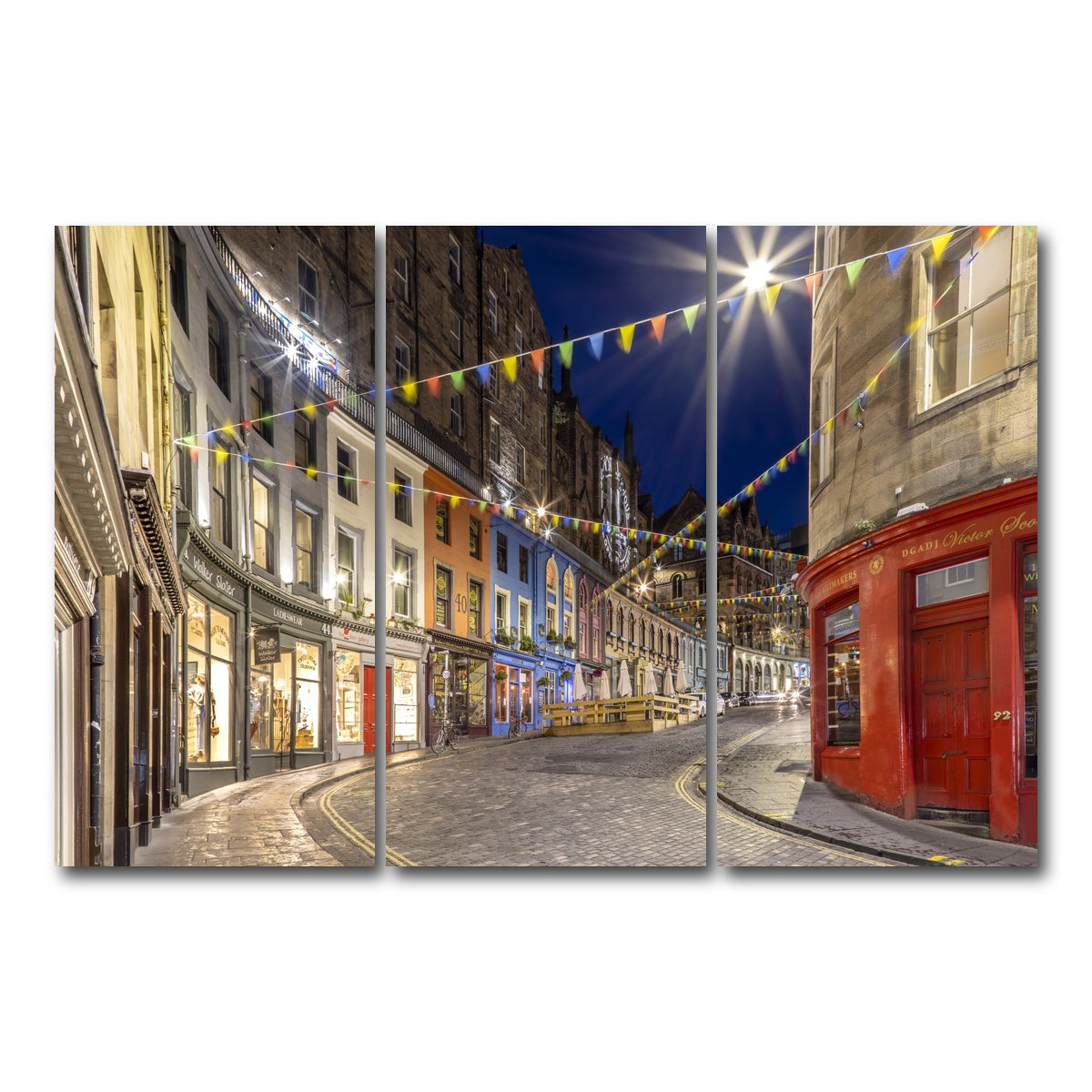 AUTO-MOCKUP WHITE | West Bow - Victoria Street | 3 Piece | Gallery Wrap Canvas | group=12x24